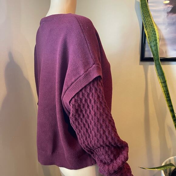 Open Edit Stitch Sleeve Sweater - Picture 6 of 8